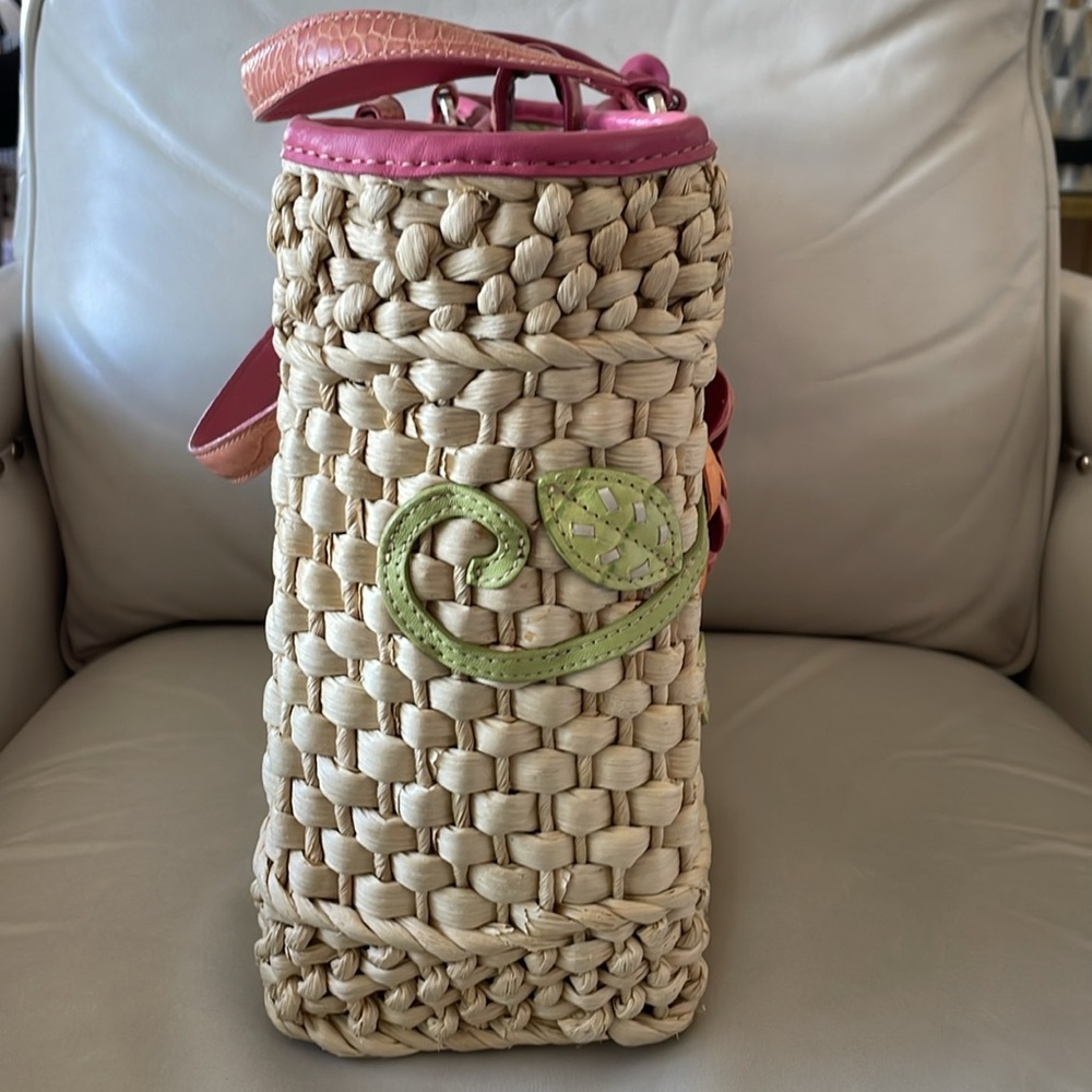 Brighton Shelby Straw Floral Shoulder Bag - Picture 5 of 15